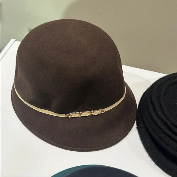 ?NEW 5 Women’s hats Elegant Cloche Hat Set - Black, Brown, Teal, and Purple NWOT ?NEW 5 Women main image 3